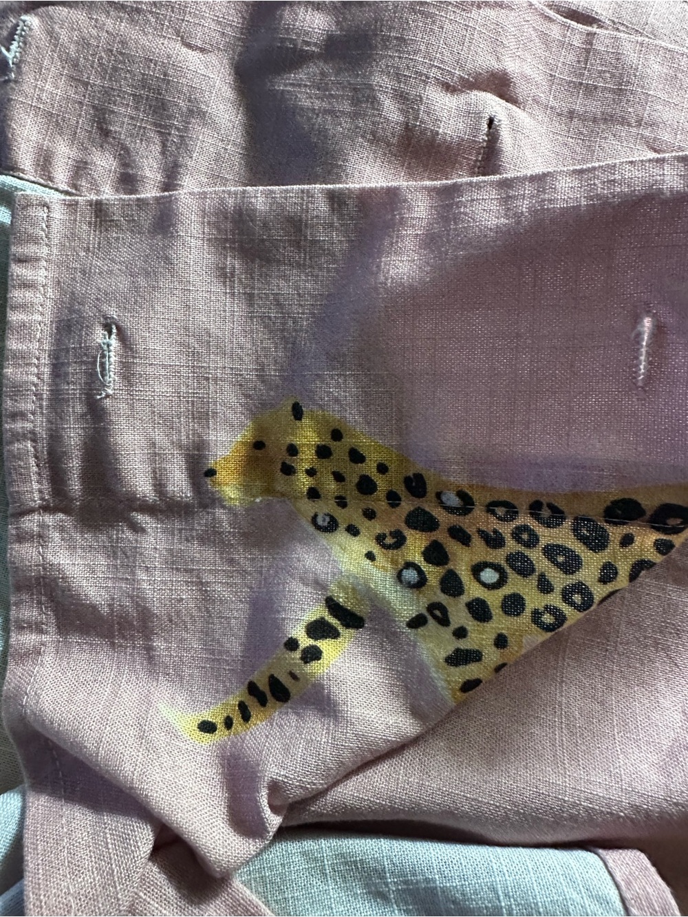 Anthropologie Leopard Organic Shower Curtain NEW - Picture 3 of 5